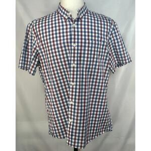 Banana Republic Cotton/Spandex Button Up Multicolor Mens XL